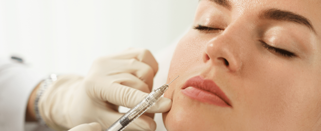 woman getting lip filler